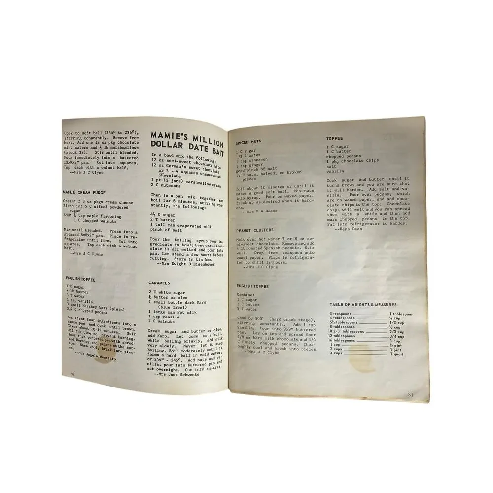 Vintage 1957 Holy Family Parish Cookbook Eisenhower Recipes Silver Jubilee Rare